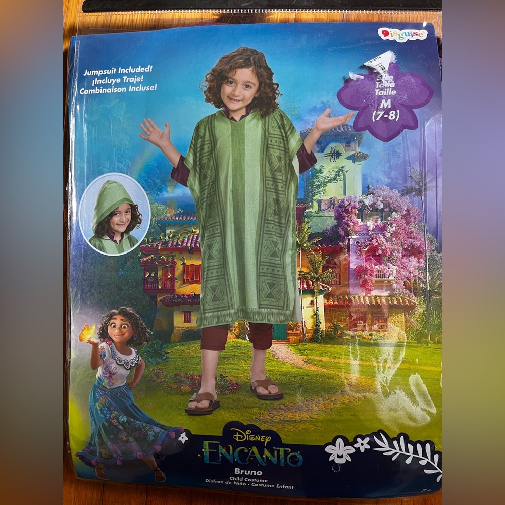 Disney Kids Costume - Green Poncho encanto - new med